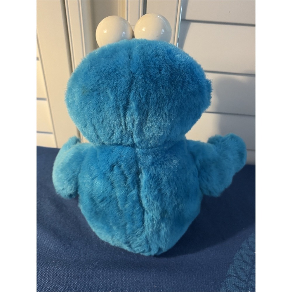 1997 VINTAGE 16" TYCO SESAME STREET TICKLE ME COOKIE MONSTER PLUSH WORKS GREAT - Picture 2 of 5